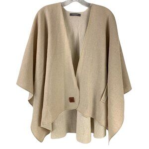 Vingtor Of Norway 100% Pure Norwegian Wool Poncho Cape Oatmeal Lightweight